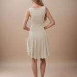 High-Low Round Neck Sleeveless Mini Dress