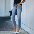 High Waist Stretch Streetwear Vintage Jeans - runwayfashionista.com