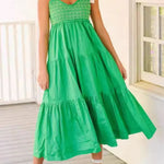 Tiered Tie ShoulderDress - runwayfashionista.com