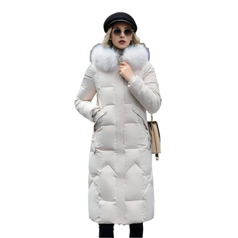 Slim Fit Knee Length Cotton Padded Jacket