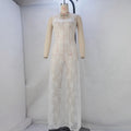 Lace See Through Midi Dress