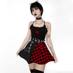 Gothic Plaid A-Line Mini Skirts