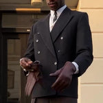 Black Double-breasted Blazer