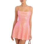 Sexy Backless A-Line Mini Party Dress - coral