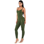 Long Tight Backless Suspender Jumpsuit - runwayfashionista.com