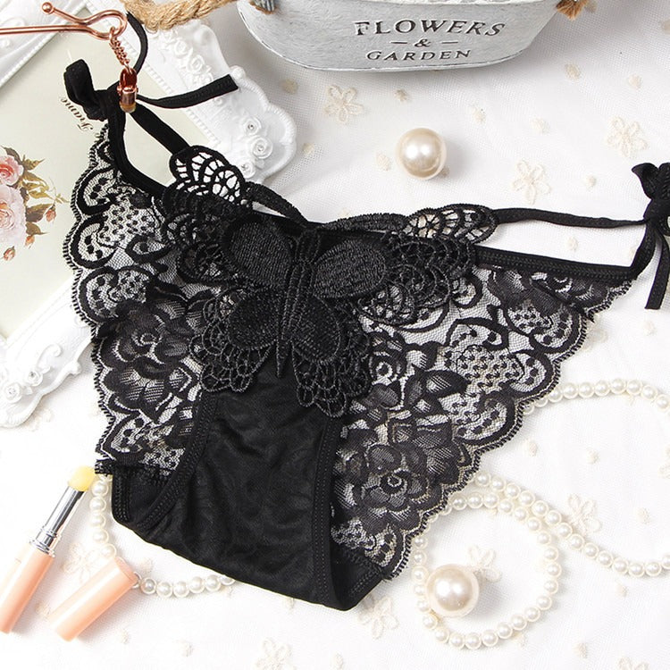 Sling Lace Low Rise Funny Triangle Panties - runwayfashionista.com