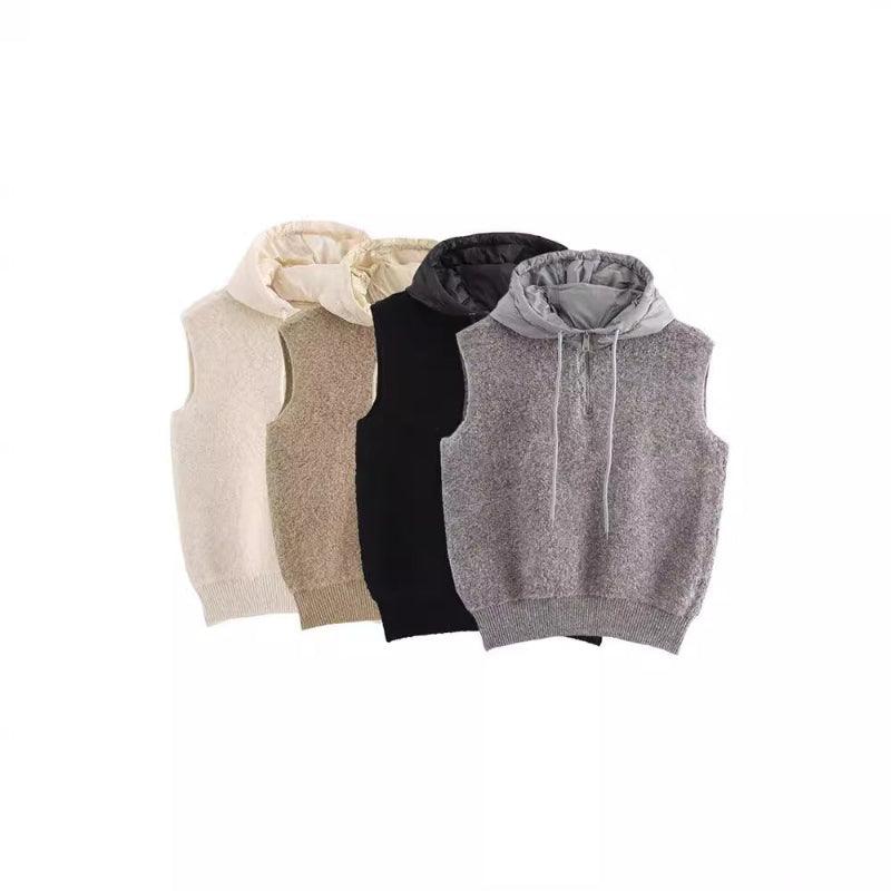 Hooded Knitted Vest