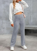 Casual straight leg pants - runwayfashionista.com