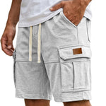 Cargo Shorts With Pockets - light blue