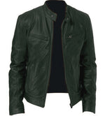 Men's Zip-up PU Leather Jacket