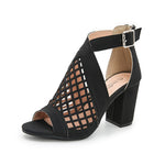 Fish Mouth Sandals - Black