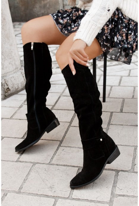 Low heel side zipper boots - runwayfashionista.com