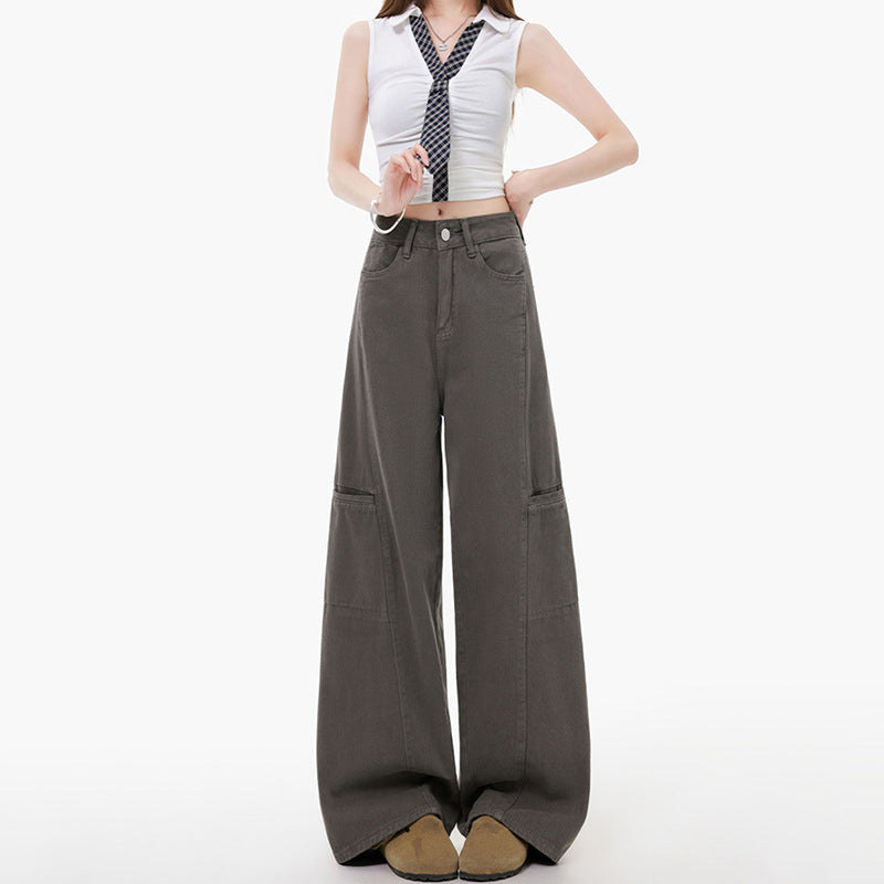 Lazy Style Trendy Unique Design Denim Pants