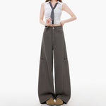 Lazy Style Trendy Unique Design Denim Pants