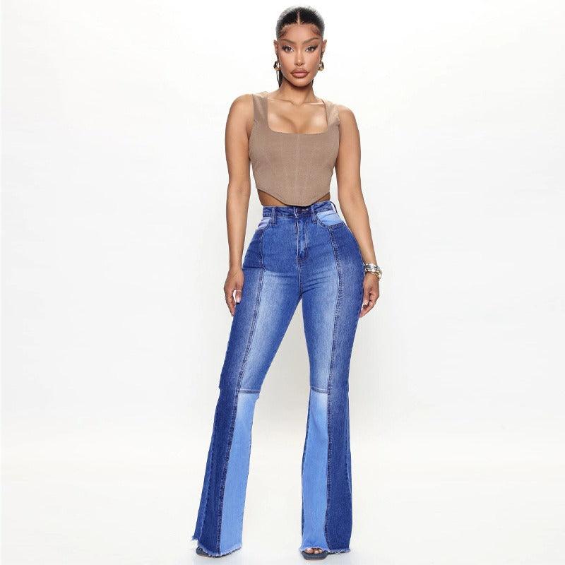 High Waist Boot Cut Jeans - runwayfashionista.com