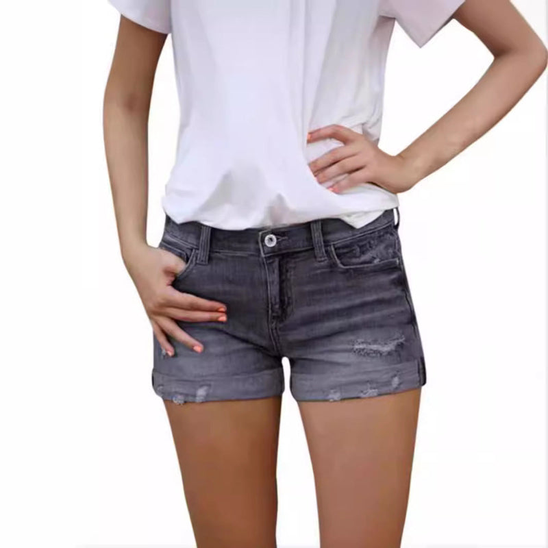 Edgy Summer Style: Ripped Denim Shorts for a Daring Look