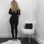 Off-The-Shoulder Lotus Leaf Burnt Jumpsuit - runwayfashionista.com