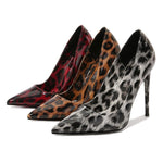 Leopard Print Pointed High Heels