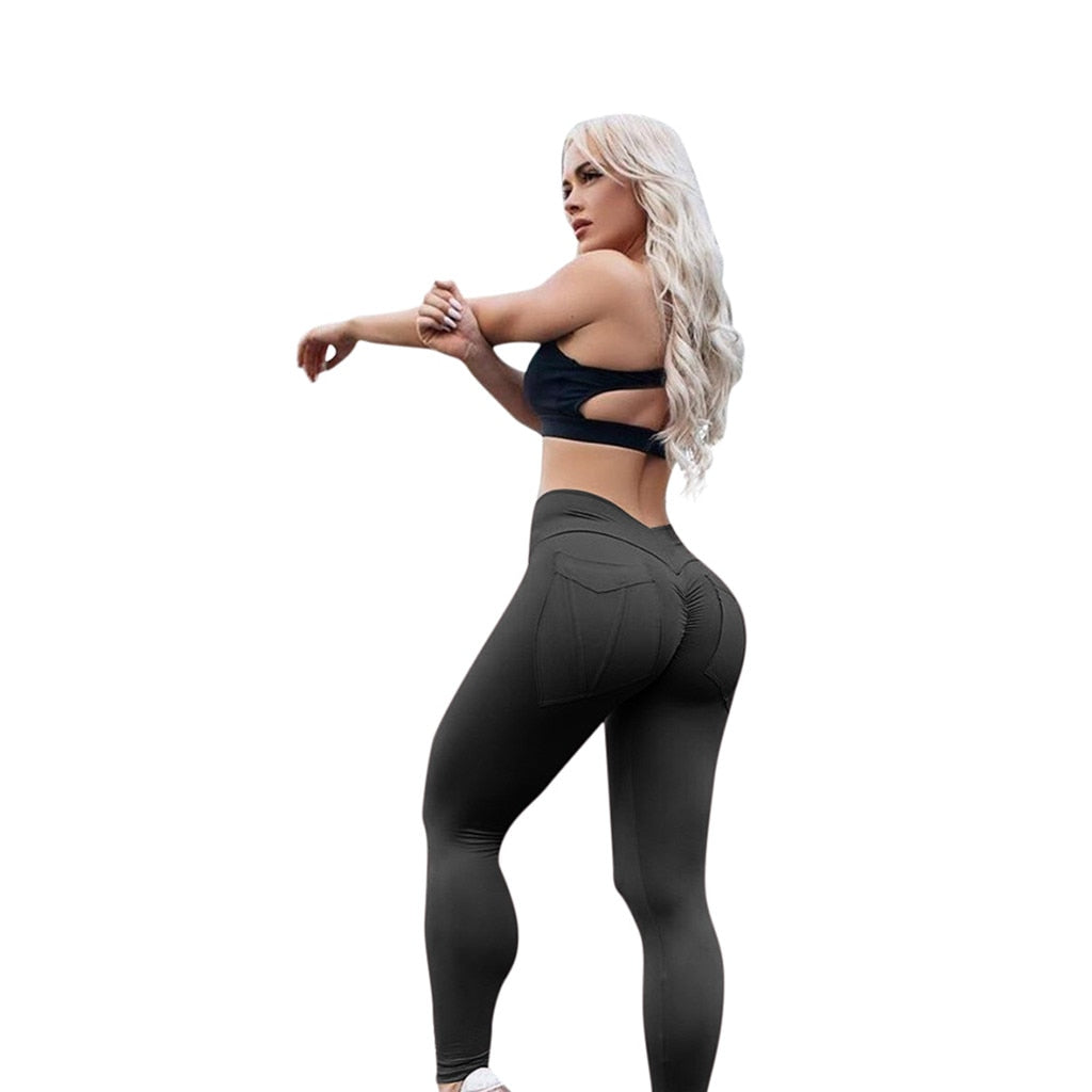 High Waist Anti Cellulite Leggings - runwayfashionista.com