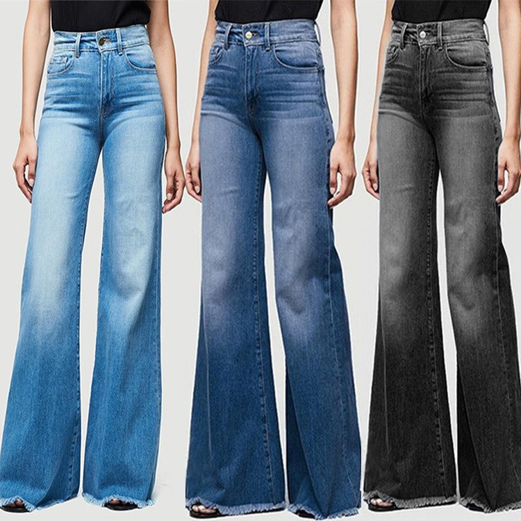 Full Length Loose Wide Leg Jeans - runwayfashionista.com