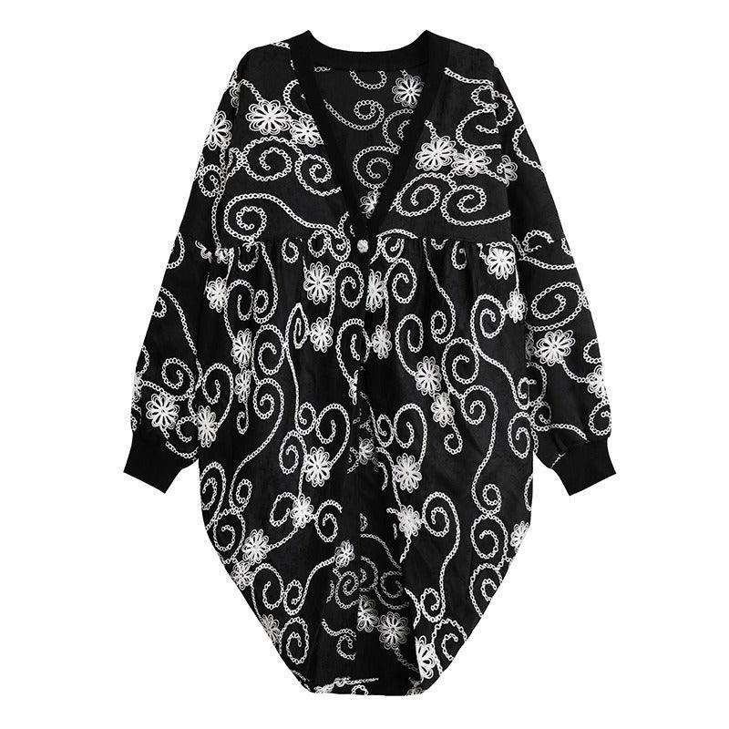 Bat Sleeve Mid Length Cardigan