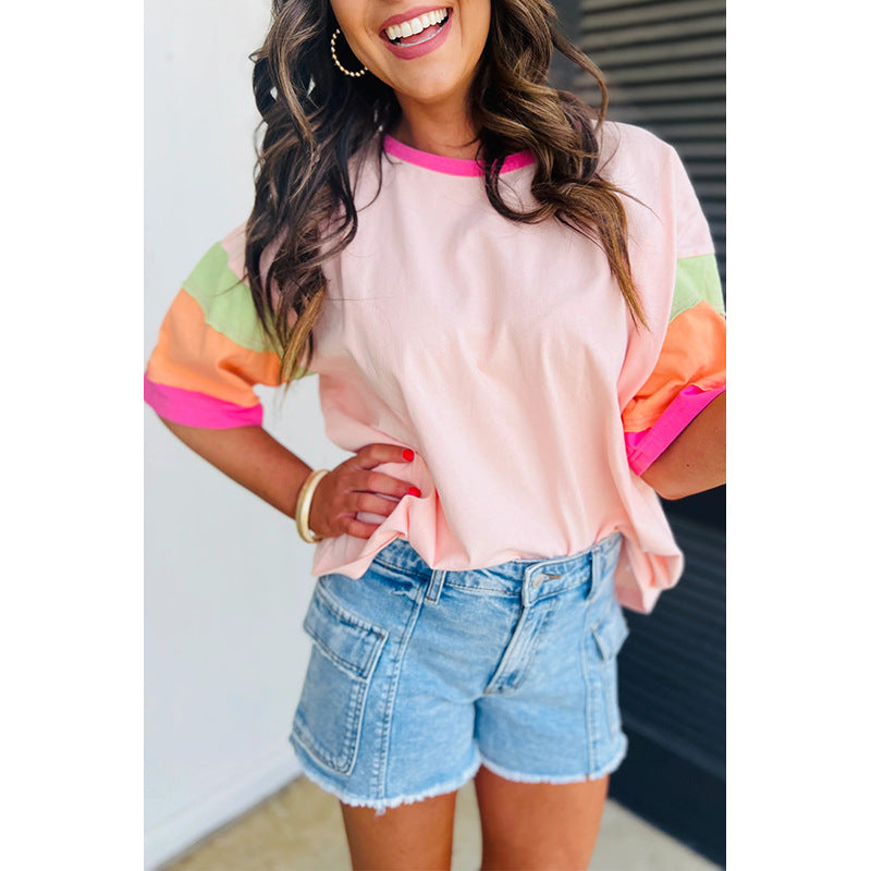 Round Neck Half Sleeved Top