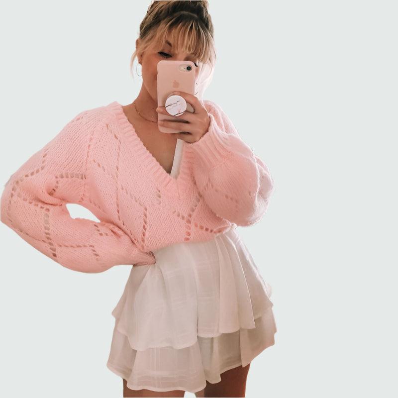 Long Sleeve Loose Knitted Sweater
