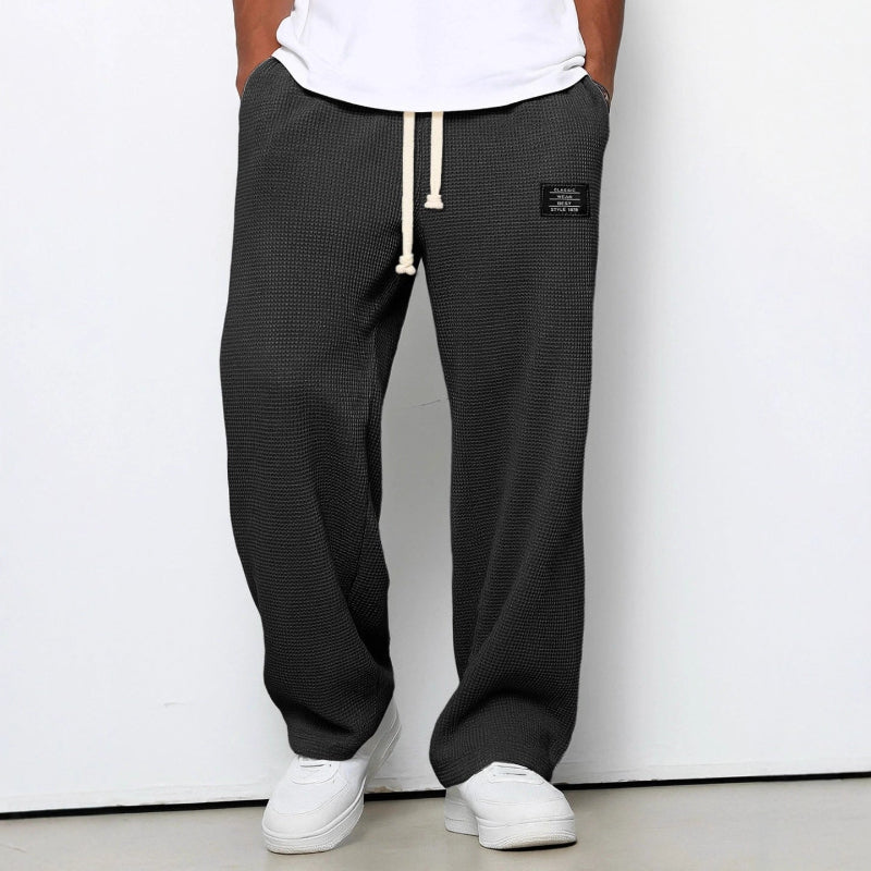 LooseDrawstring Pockets Sports Pants - back