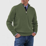 Stand Collar Zipper Sweater