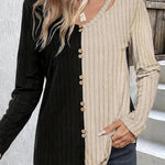 Round Neck Long Sleeve T-Shirt - runwayfashionisa.com