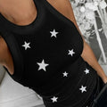 Star Round Neck Tank - runwayfashionistta.com