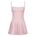 Pleated Perfection: One-Shoulder Mini Dress