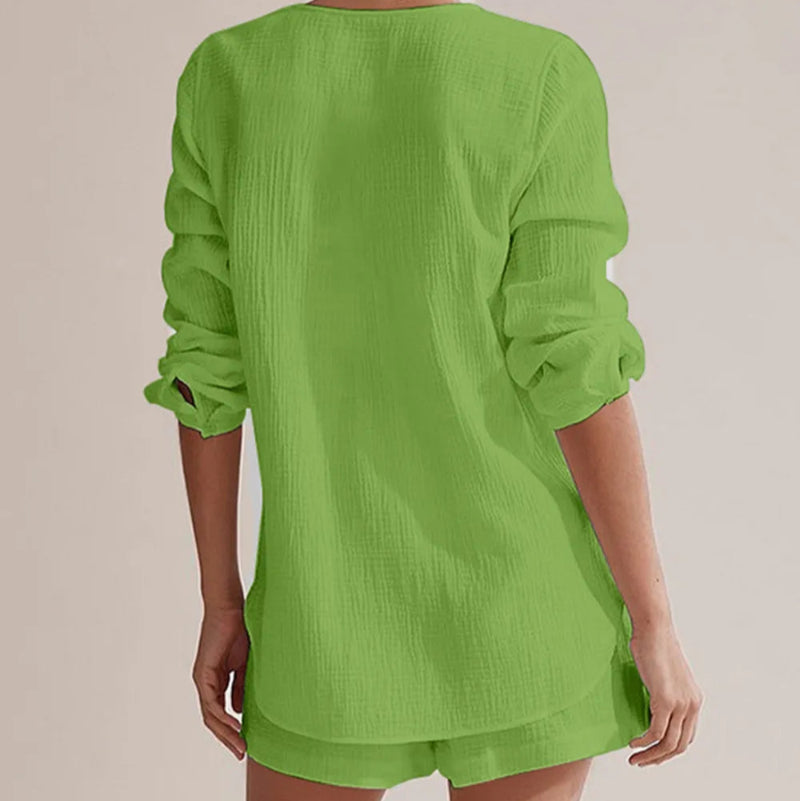 Summer Pajamas Made of Pure Cotton Gauze - runwayfashionista.com