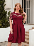Geometric Chic: Your New Favorite Plus Size Midi Dress!