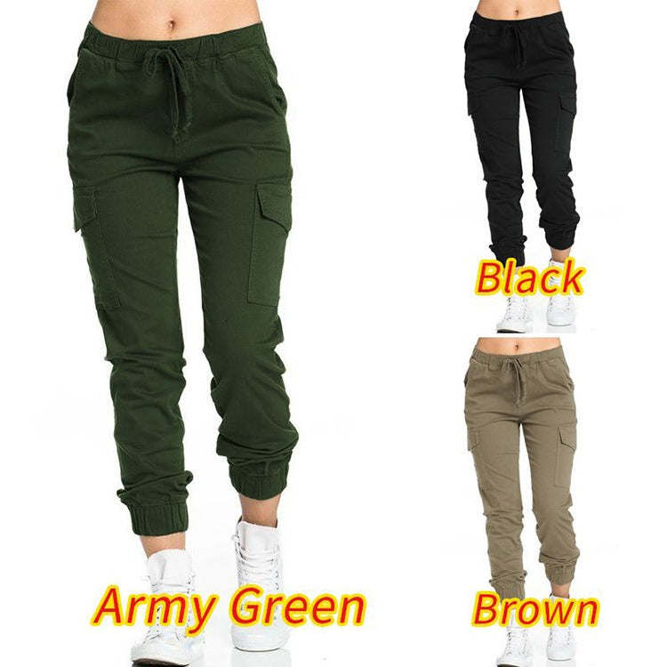 The Ultimate Utility: Women’s Elastic Waist String Side Pocket Pants
