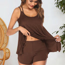 Scoop Neck Top and Shorts Lounge Set - runwayfashionista.com