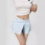 Fake two mini pants skirts