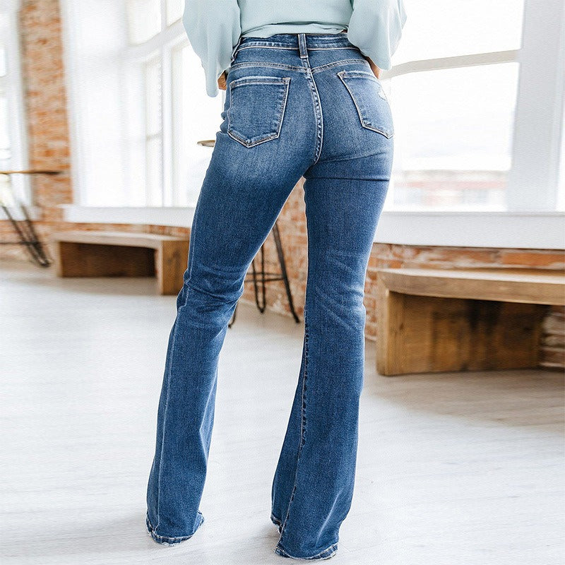 High waisted jeans