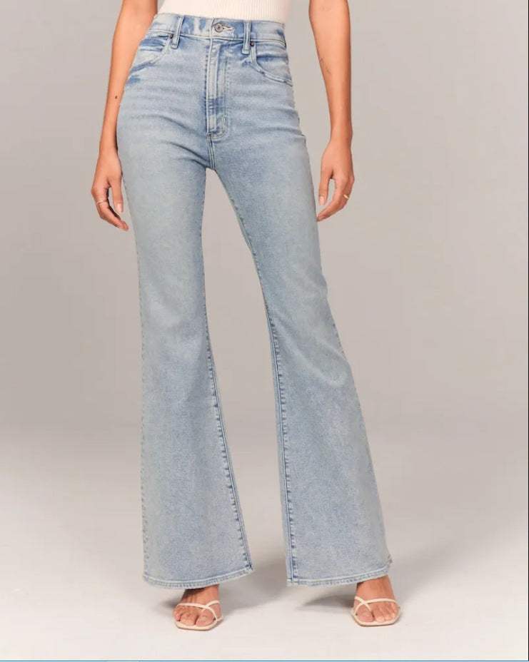 Flare Vintage Denim Ladies Jeans - runwayfashionista.com