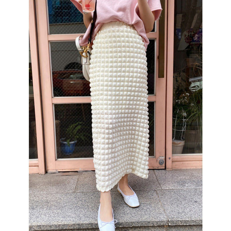 High Elastic Waist Casual Midi Skirts - runwayfashionista.com