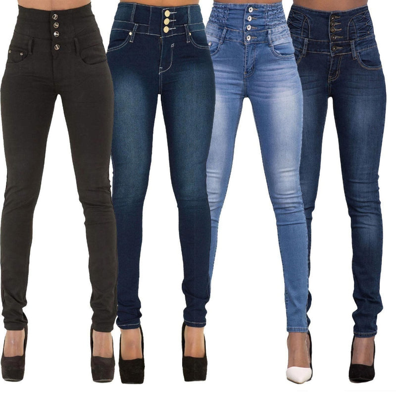 Skinny High Waist Jeans - runwayfashionista.com