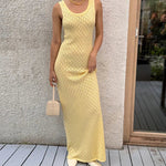 Openwork Sleeveless Maxi Dress