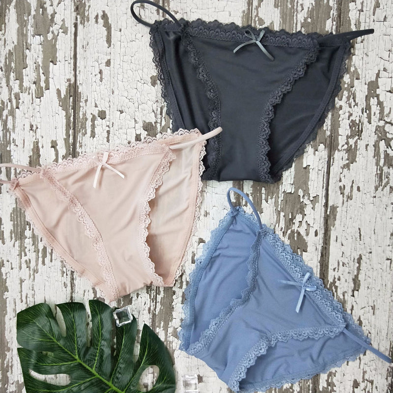 Ice Silk Traceless Lace Simple and Comfortable Panties - runwayfashionista.com