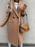 Medium Length Button Down Woollen Coat - runwayfashionista.com