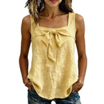 Square-Neck Tank Top - yellow