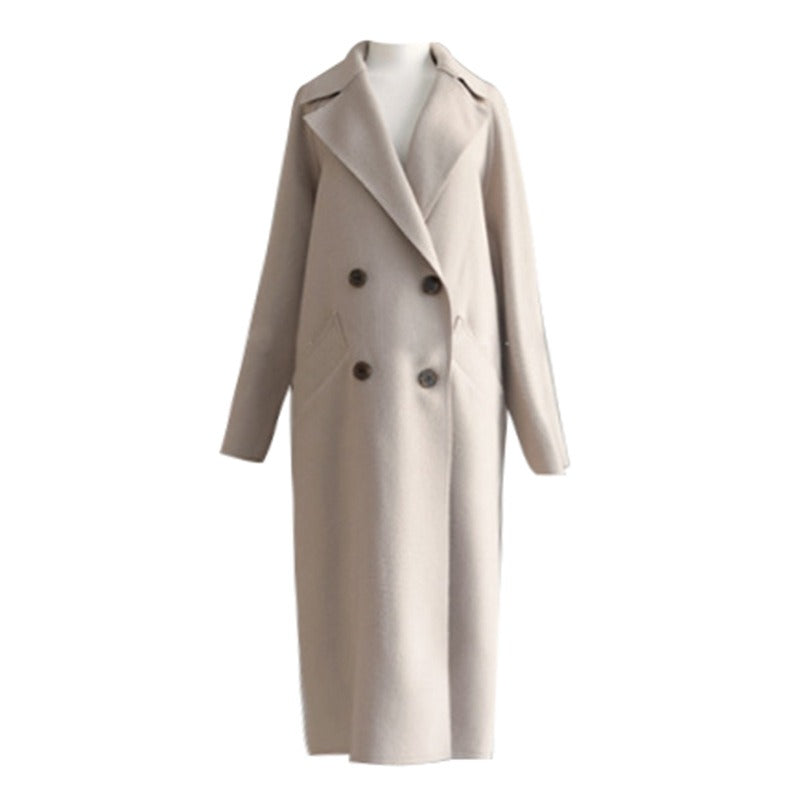 Stylish Knee Length Woollen Coat - runwayfashionista.com