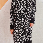 Leopard Round Neck Long Sleeve Sweater - runwayfashionista.com