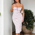 A pink floral print one-shoulder dress with a lace hem, displayed on a mannequin to showcase its long, fitted shape and sweet style.