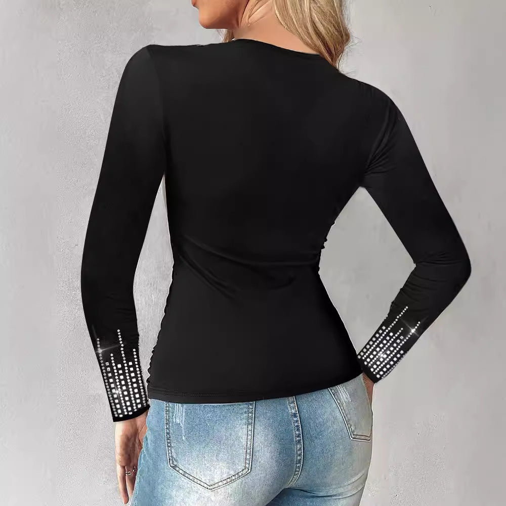 Diamond Cross Long Sleeved Top