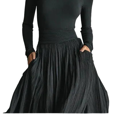 French Vintage Style Midi Skirt